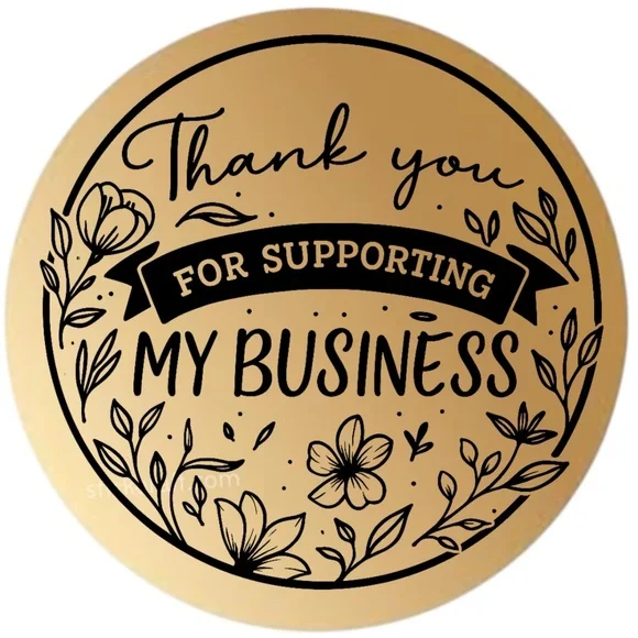 Thank You for Supporting My Business Sticker 2β | Floral Label for Packaging - Picture 10 of 14